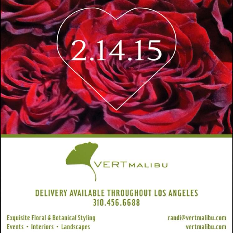 VERTmalibu's tweet photo. Just around the corner... #valentinesday #wedeliver #ordernow #vertmalibu #floraldesign #malibu http://t.co/ihCEBCIIDN