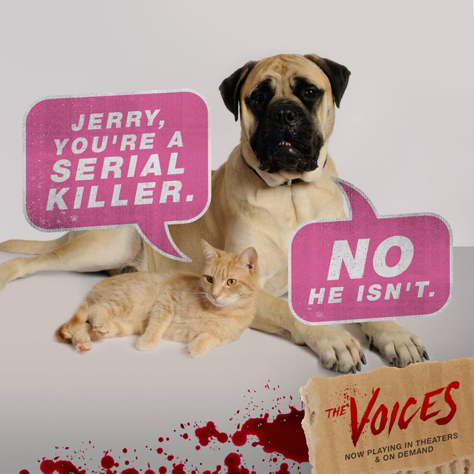 Jerry can’t get these voices out of his head. See The Voices today: lions.gt/TheVoicesVOD