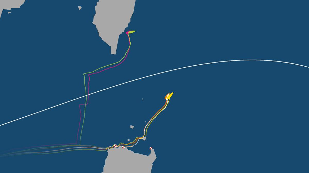 NOSsport's tweet photo. Team Brunel en SCA nemen een opmerkelijke route in de Ocean Race. Maar waarom? http://t.co/dOO1wgPlAH http://t.co/HMwpA4CbP1