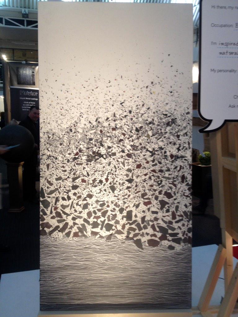 Catch my largest piece to date at the #surfacedesignshow with the fabulous @MaterialsCncl !!