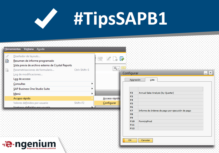 engenium's tweet photo. #TipsSAPB1 ¿Sabías que puedes crear tus propios accesos directos a través de tu barra de herramientas? #SAPB1 http://t.co/7JegU3NXHq