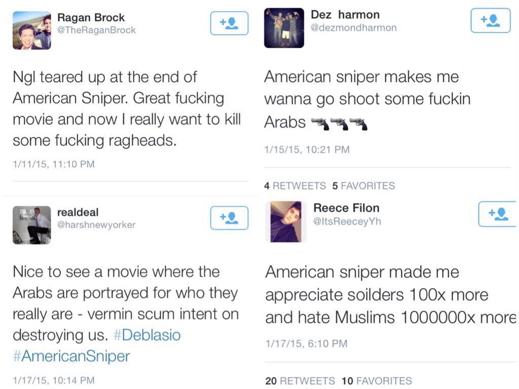 _AmirNazar's tweet image. American Sniper increased hatred for Islam &amp;amp; Arabs and is probably part of the reason for the #ChapelHillShooting