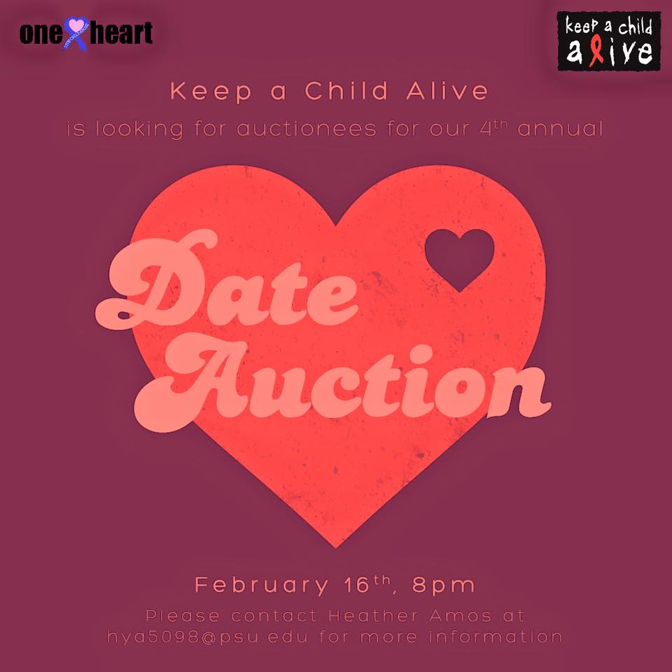 BlueOut's tweet photo. Come to our date auction this coming Monday and help us raise money for @OneHeartPSU at West Commons Study Lounge! http://t.co/1mAKSx0c5i