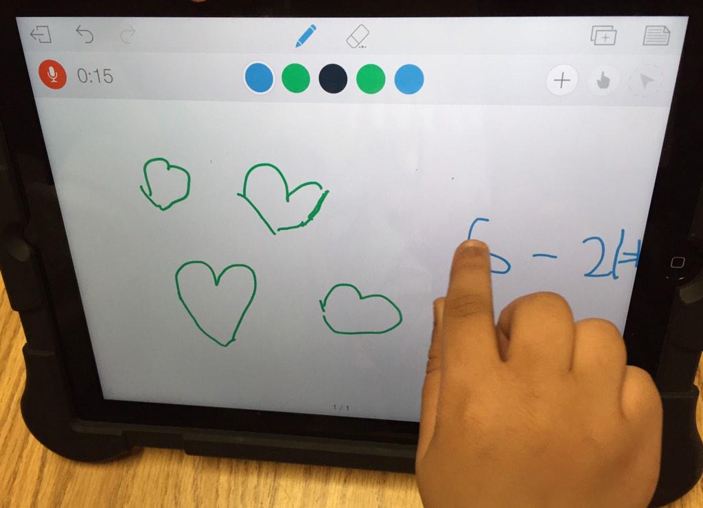 Creating math stories with Educreations on iPads with kindergarten. #ccsdtech