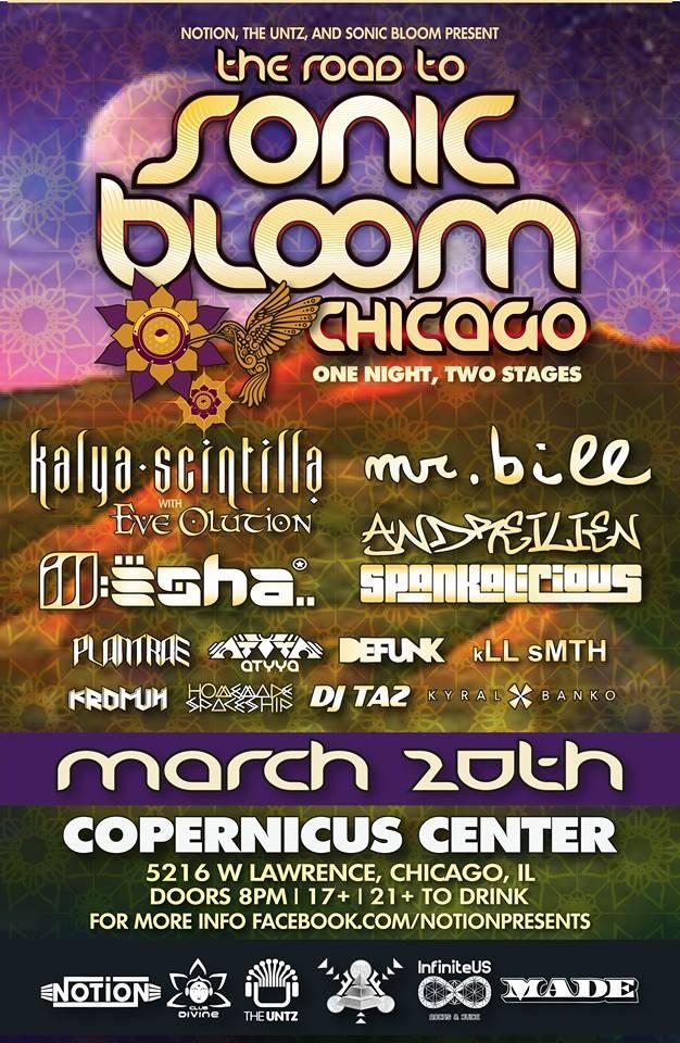 This Road to Sonic Bloom party in Chicago is insane! Featuring @KalyaScintilla <a href="/mrbillstunes/">Mr. Bill</a> @andreilien @plantrae ++