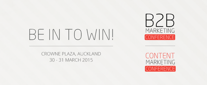 SocialMedia_NZ's tweet photo. You have until tomorrow to be in to win tickets to the Content Marketing or B2B Conference - http://t.co/c8QTAnRHz2 http://t.co/7gEtT82rw5