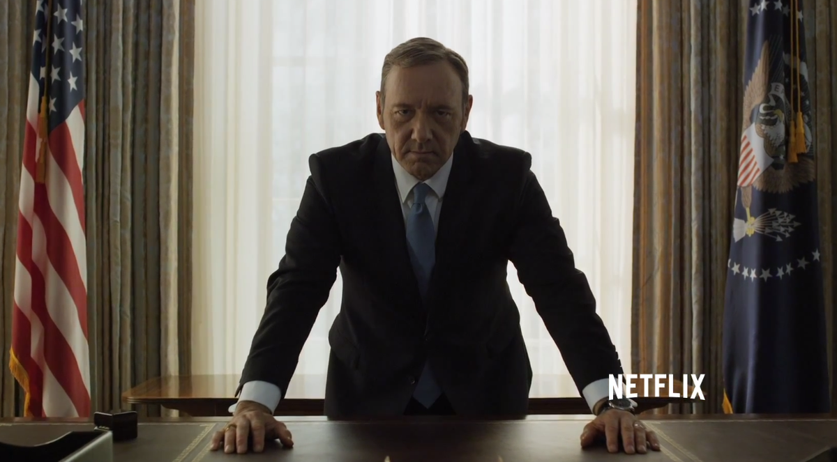 voxdotcom's tweet photo. Season 3 of House Of Cards miraculously now on Netflix http://t.co/ze8DWucdA0 http://t.co/po4AOjbSBg