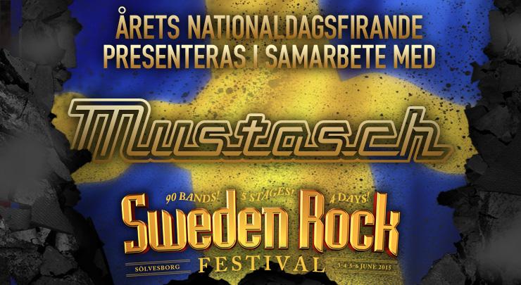 Fira Sveriges nationaldag med #Mustasch på Sweden Rock Festival 2015!! #swedenrockfest