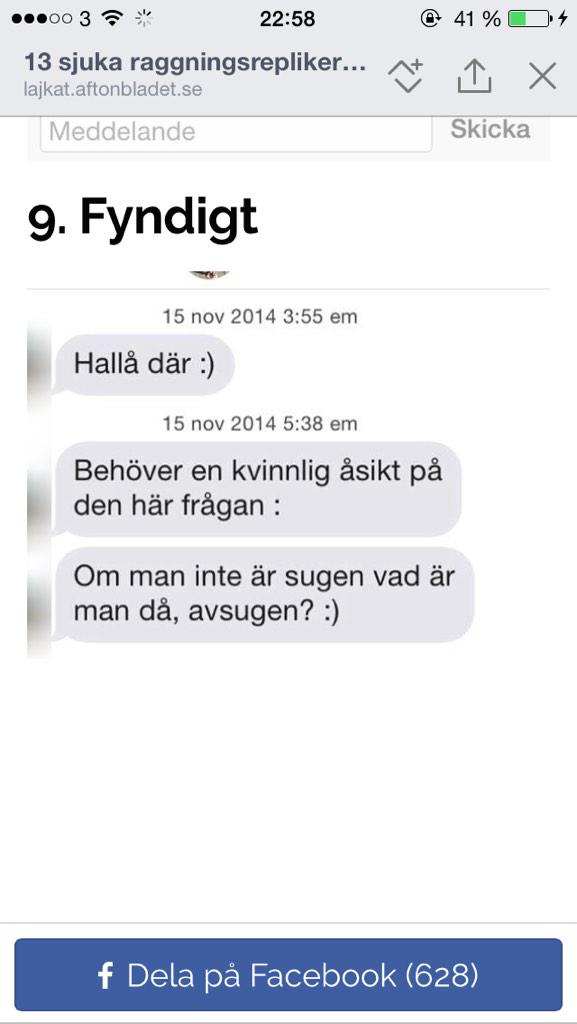 Tinder raggningsrepliker