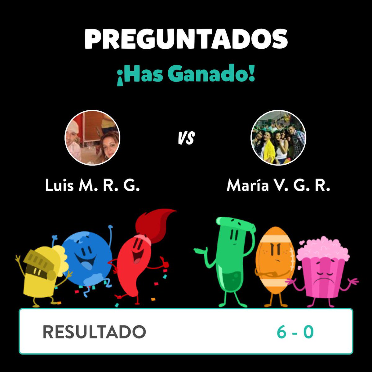 LUYZMY's tweet photo. ¡Luis Miguel Ranea Garcia ganó una partida contra María V. G. R. en Preguntados! http://t.co/KthkTpusKZ http://t.co/IU1OU9NJHR