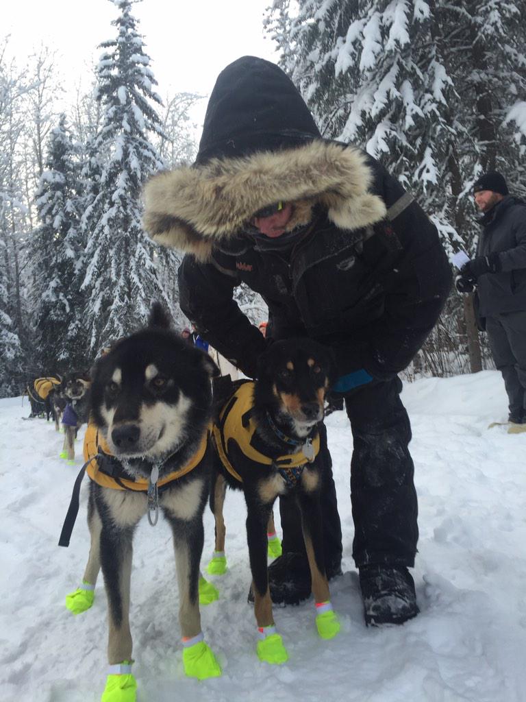 Brent Sass takes off for Alaska. "Wild and Free, baby!" He yells down <a href="/theyukonquest/">Yukon Quest</a> trail!