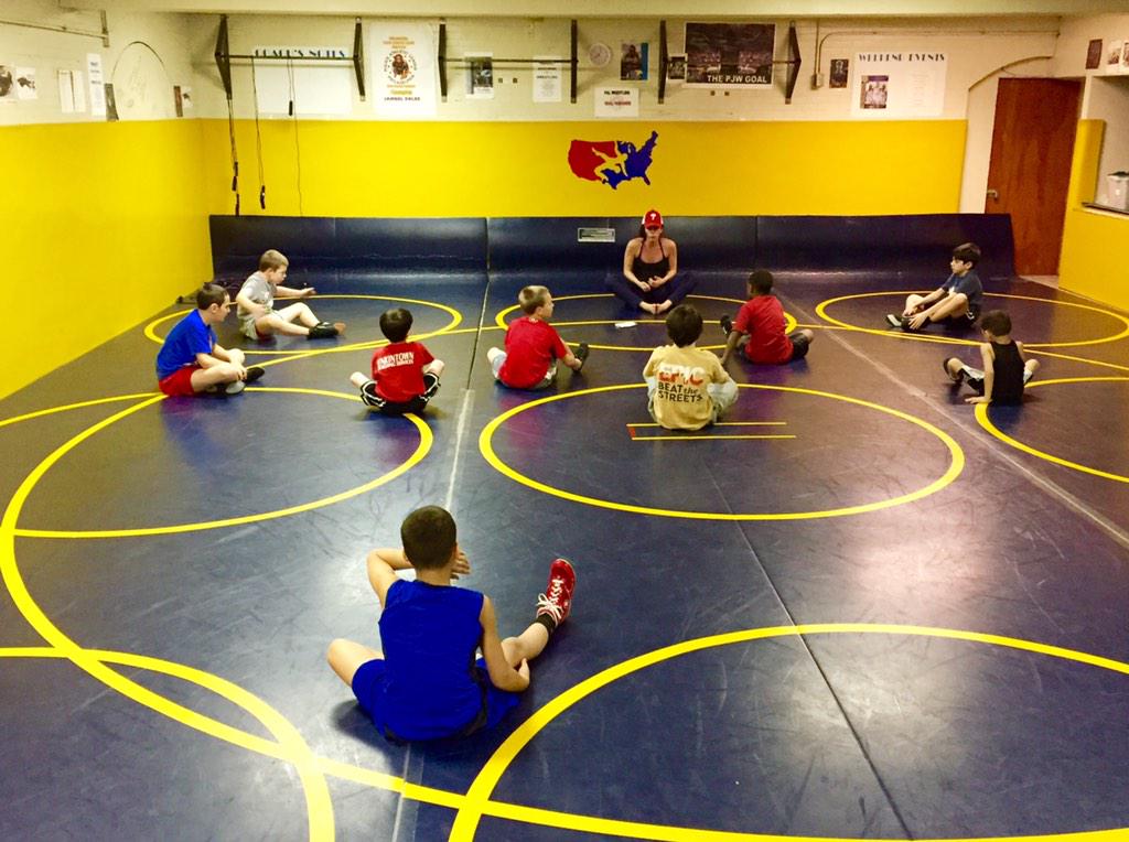 PAL_Wrestling's tweet photo. Mom's running the strength and conditioning session. Coach couldn't keep up. @BTSPhilly #likeagirl #Endlesstraining http://t.co/RaYrEde4h8