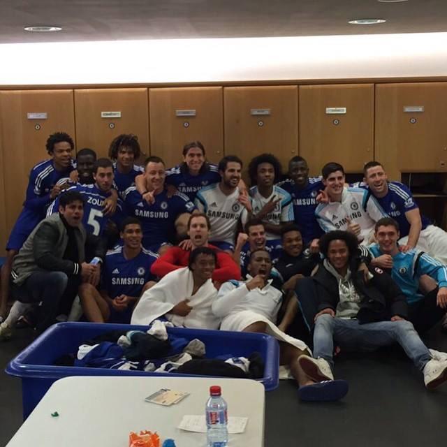 cesc4official's tweet photo. What a night, what a game, what a win!!!! #Teamspirit #ComeOnBlues http://t.co/T5OwMx7dNl
