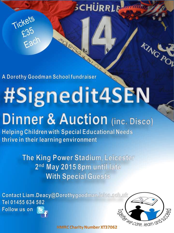 Deacyliam's tweet photo. Huge thanks to @cobby24 and @leicsccc for their donations to #Signedit4SEN all in aid of @DGSAcademy http://t.co/NgmrSEaVf3