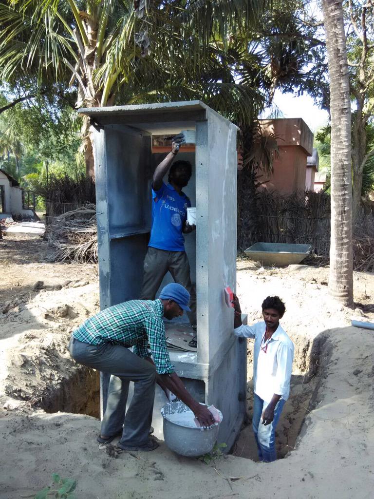 nsitharaman's tweet photo. Installation of bio-digester toilets in PeddamainavaniLanka &amp; Toorputaallu, AP Sansad Adarsh Gram Yojana (SAGY) http://t.co/iUhKiN6YUH