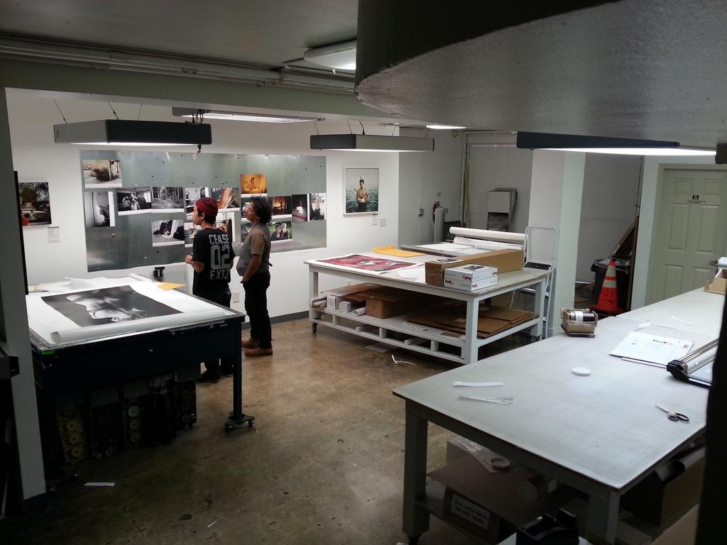 #JerryHsu checking over print samples. We're printing his April exhibition.