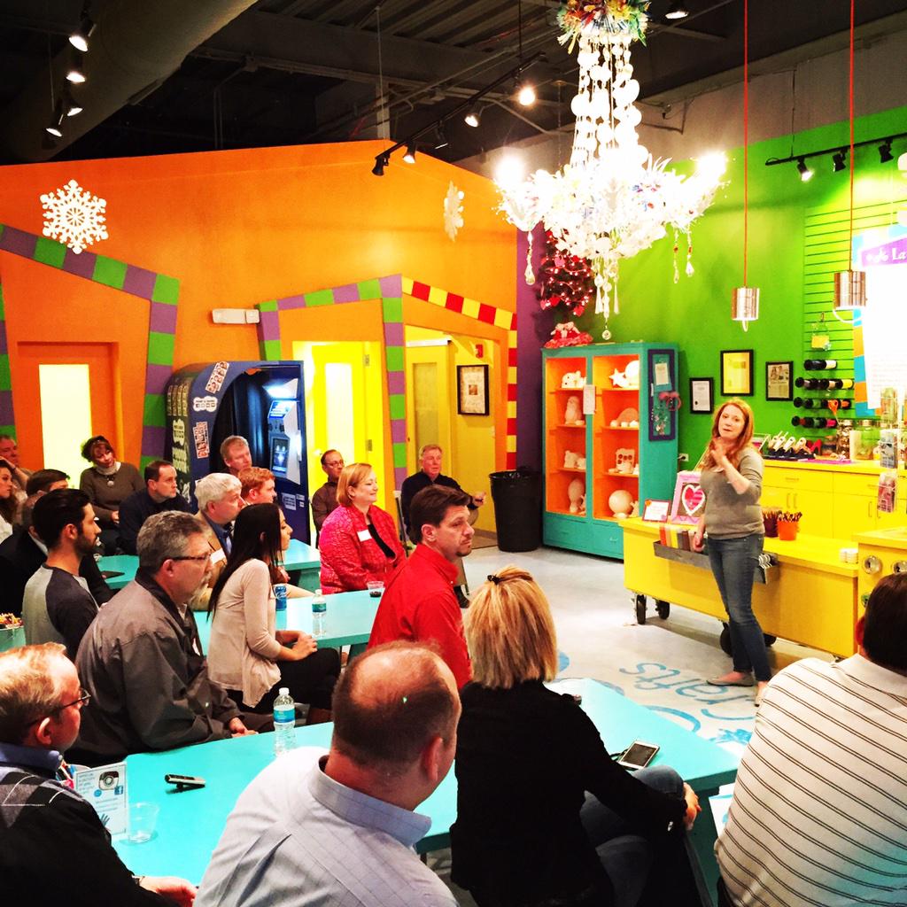 IMabercrombie's tweet photo. The @SparkLabKC crew hanging out @kookiedoodle with our friends from @FiveElms! Thx @RyanMandl! #SparkLabKC #KC #KCMO http://t.co/LUR8VmV9PP
