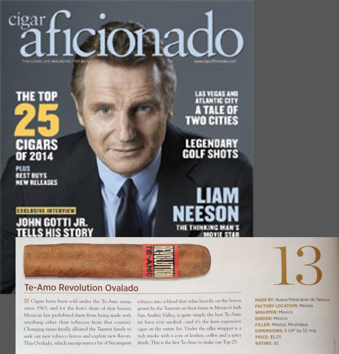 We made it to the CigarAficionado's 25 Top Cigars of 2014 @CigarAficMag #cigars #cigarlife http://t.co/XRFvVSL724