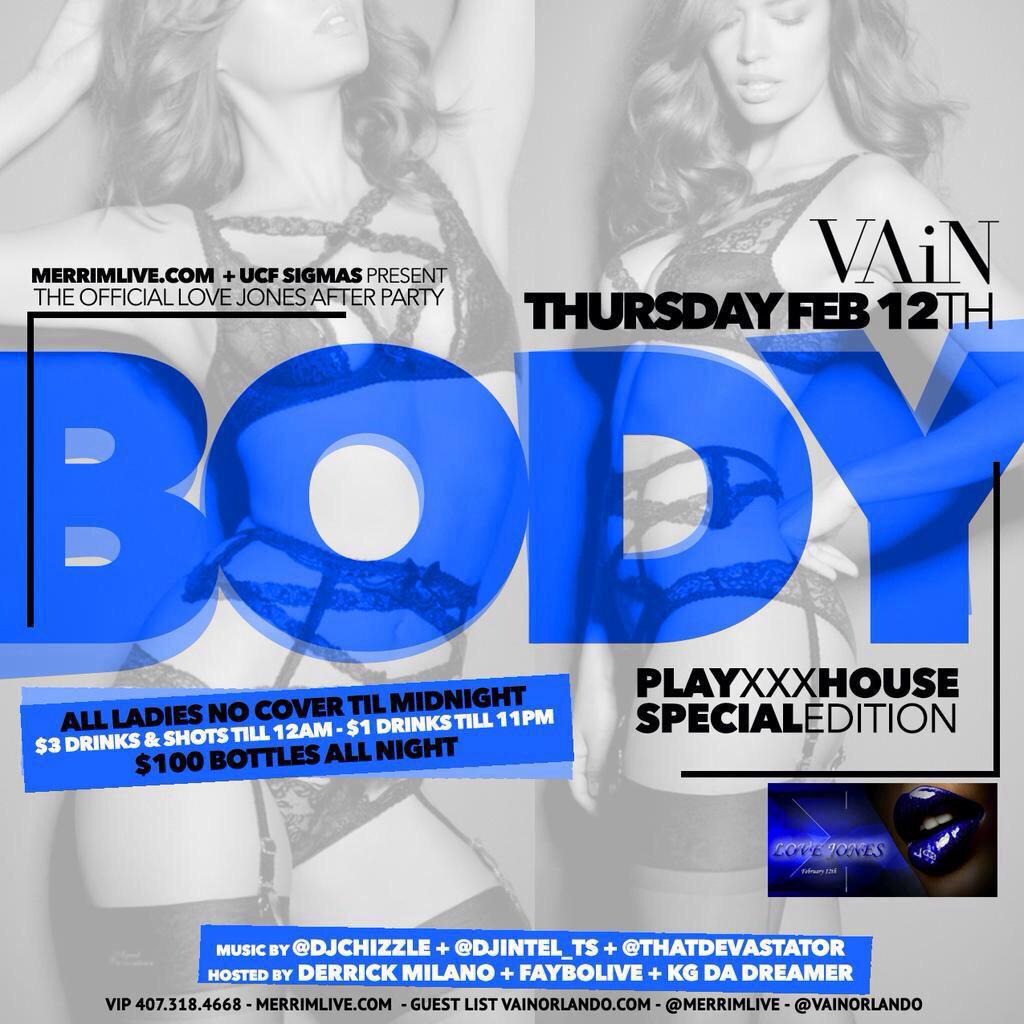 One & Only Move On A Thursday Night! Ladies! #ComePlayy! @VainOrlando!