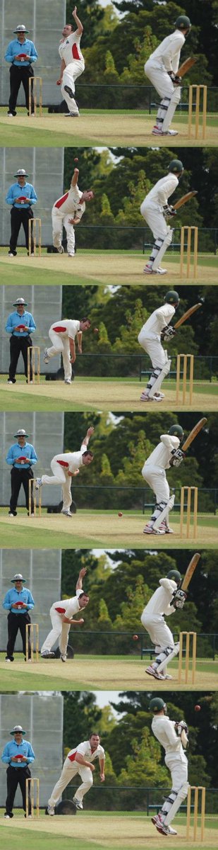 JarrodPotter's tweet photo. @wgca_warriors opener Kyle Brooke's great bouncer for hat-trick ball y'day. Didn't pay off but was a superb spell. http://t.co/E5DnzdweSX