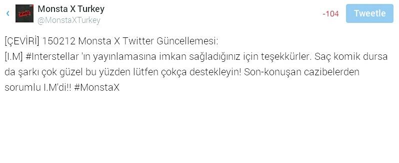 MonstaXTurkey_'s tweet photo. [ÇEVİRİ] 150212 Monsta X Twitter Güncellemesi: http://t.co/uXOX9Nnmch