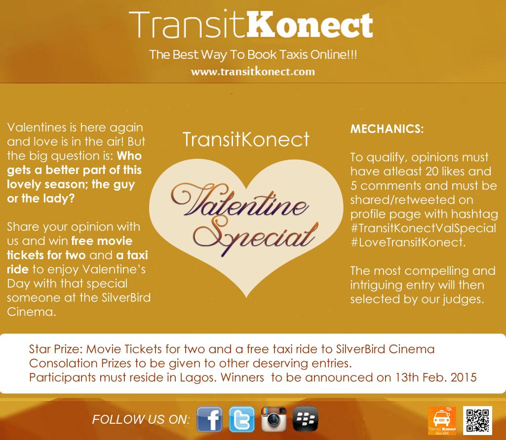 TransitKonect's tweet photo. Do you want to win a movie ticket for 2 and a free taxi ride this Valentine's Day? #TransitKonectValSpecial http://t.co/lG8ykJ02Hx