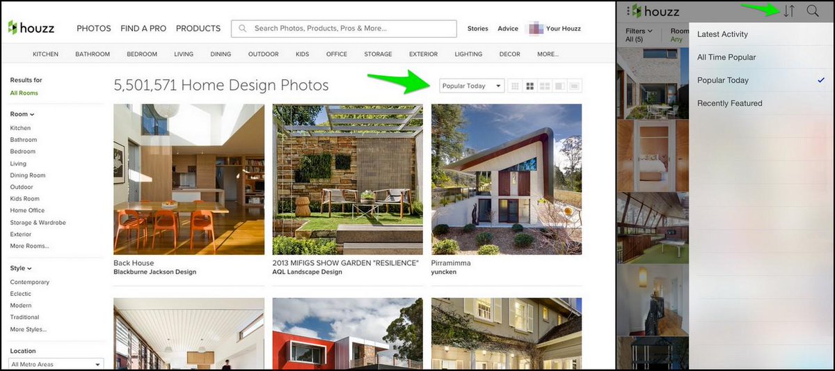 HouzzAU's tweet photo. #HouzzTips: To see what is Trending on Houzz, sort your results by 'Popular Today'. http://t.co/k3HNkzHJBs