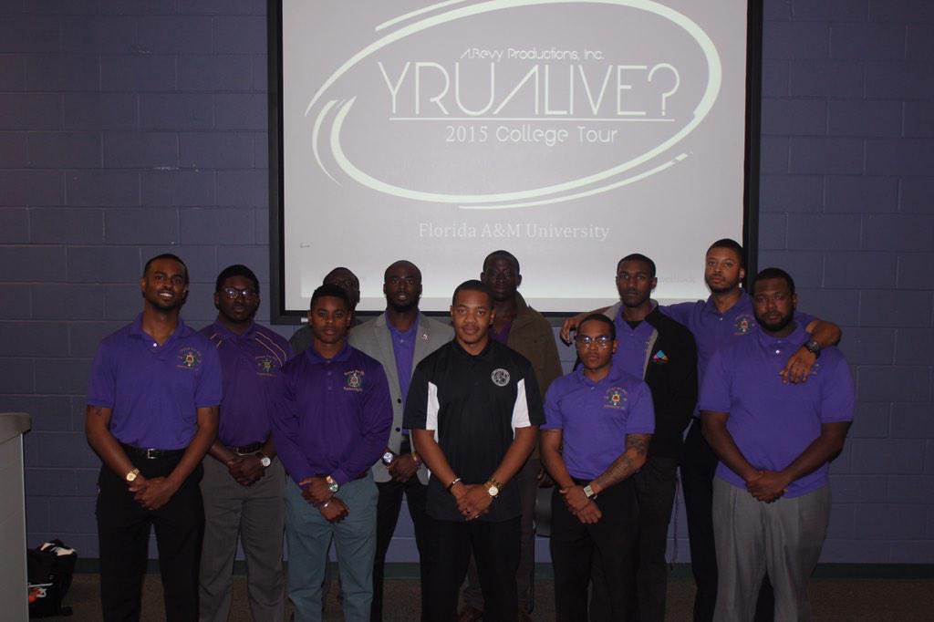 ABevyInc's tweet photo. The 2nd stop of the #YRUAlive College Tour was a success! Thank you #FAMU & @UpsilonPsi. #ValueBlack http://t.co/j9CSc1b2GI