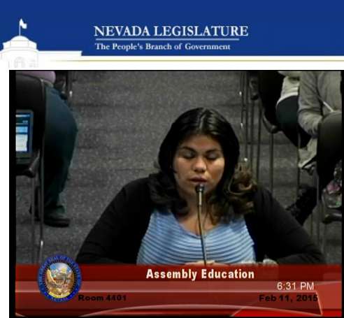 PLANevada's tweet photo. PLAN & @DREAMBigVegas testify against #AB111, @asmkirner's bill to limit access to #MillenniumScholarship #nvleg http://t.co/smsyo3v7j4
