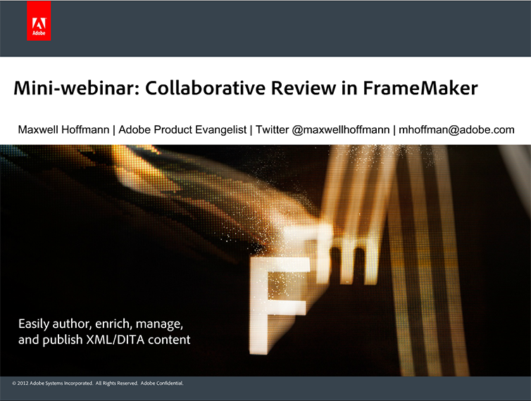 Acrobat's tweet photo. #technicalcommunicators improve your #PDF reviews with tips from @maxwellhoffmann http://t.co/A5DHWnXAHA #ondemand http://t.co/FkkZgyUfsv