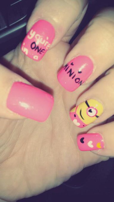 This just happened! #OneinaMinion #MinionLove #IHeartMinions #nailart #VegasLife #NYNails http://t.c<a href="/tag/oneinaminion"class="tags">#OneinaMinion</a><a href="/tag/minionlove"class="tags">#MinionLove</a><a href="/tag/nailart"class="tags"><span>#nailart</span></a><a href="/tag/vegaslife"class="tags"><span>#vegaslife</span></a><a href="/tag/iheartminions"class="tags"><span>#iheartminions</span></a><a href="/tag/nynails"class="tags"><span>#nynails</span></a>