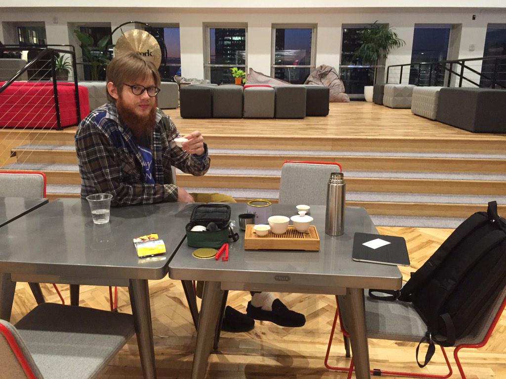 ilyabelikin's tweet image. #teatable with @redfuton at @WeWork. And this is #TeaTableProject. Best #tea for best stories.