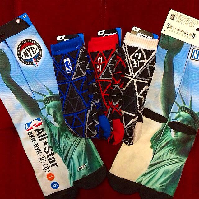 ForBareFeet's tweet photo. Saturday night #NBAAllStarsocks and #statueofliberty #NBAAllStargame #sublimationsocks. #NBA #nbasocks #fbfsocks http://t.co/EZStH2HJG1