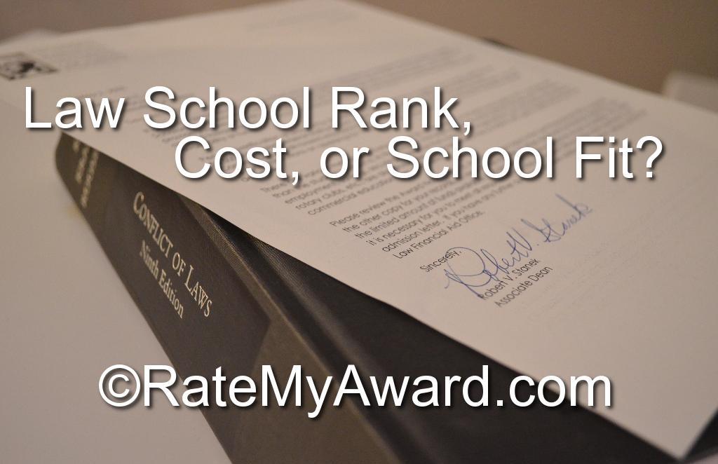 RateMyAward's tweet photo. Will you make your #lawschool #decision based on @USNews rank, cost, or #lawschoolfit? https://t.co/K7utFKy95W http://t.co/WheCt1QDQw