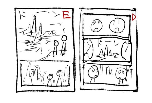 カメラを自由に動かせないと その時その時最で ベストな演出ができなくなり、表現がこじんまりしてしまうので、セリフで補完する事が増えます。読みづらく、わかりづらく、インパクトの小さい作品になりやすい。って前のツイートに画像貼り忘れエ→ 