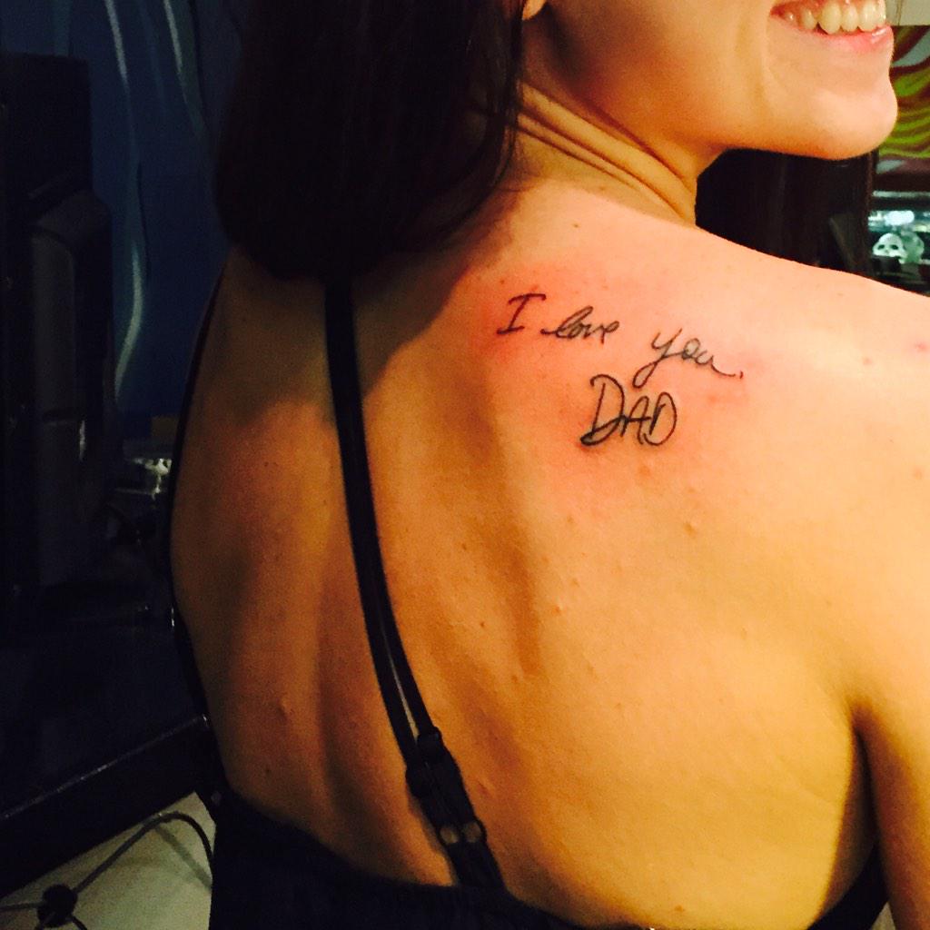 meaghahn's tweet photo. My reminder that he's by my side everyday no matter what. RIP dad, May 4, 1969-February 11, 2007 β€οΈβ€οΈ #hissignature http://t.co/JKJzDkvXa6