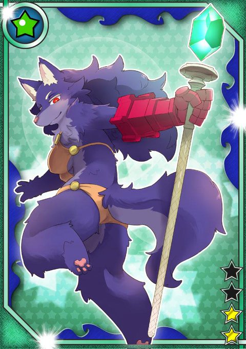 ガーネット(ブラックドッグ) がパーティに加わった!(イラストby.DANGAN) #まかフロ http://t.co/ihlS1pVJ0a 