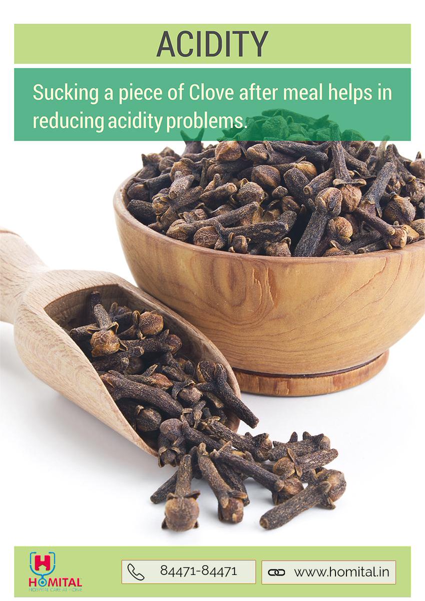 HOMITAL_Medcare's tweet image. #AcidityProblem
Check out the how clove can be helpful in it.