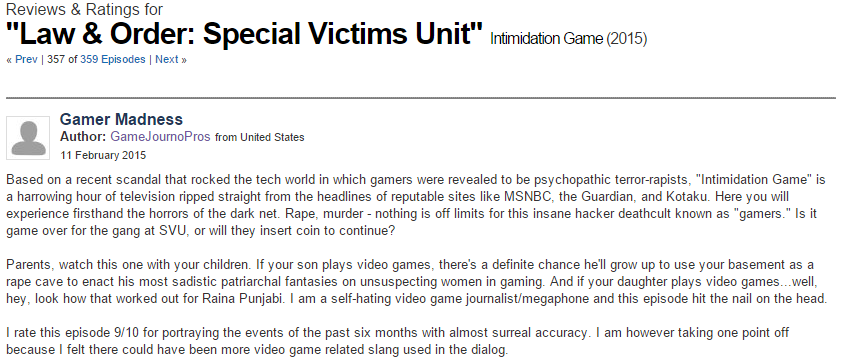 GameJournoPros's tweet photo. Tell your children! #GamerGate #GameOnSVU http://t.co/rJ9wPTxUxa
