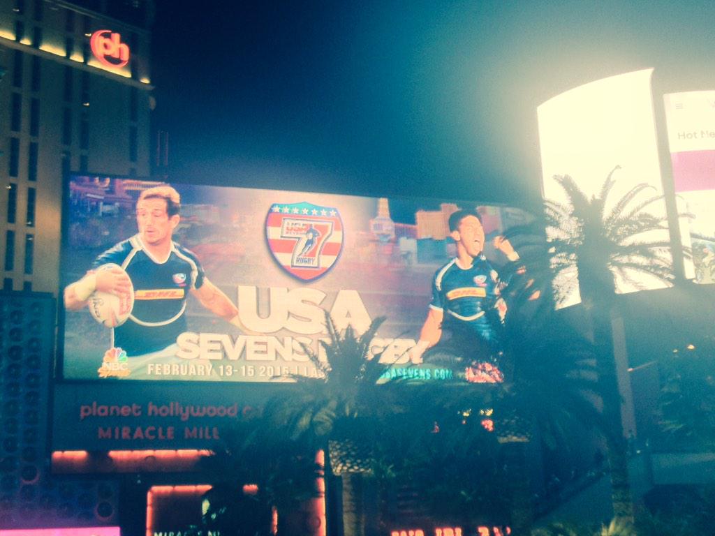 SVNSSeries's tweet image. The @USASevensRugby being advertised in Las Vegas! Two days to go!