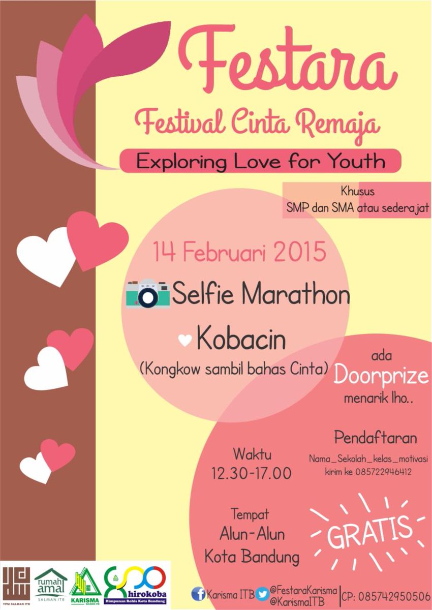 Karisma ITB proudly present Festival Cinta Remaja @ alun-alun bandung, 14 Februari 2015. #CintaRemaja.