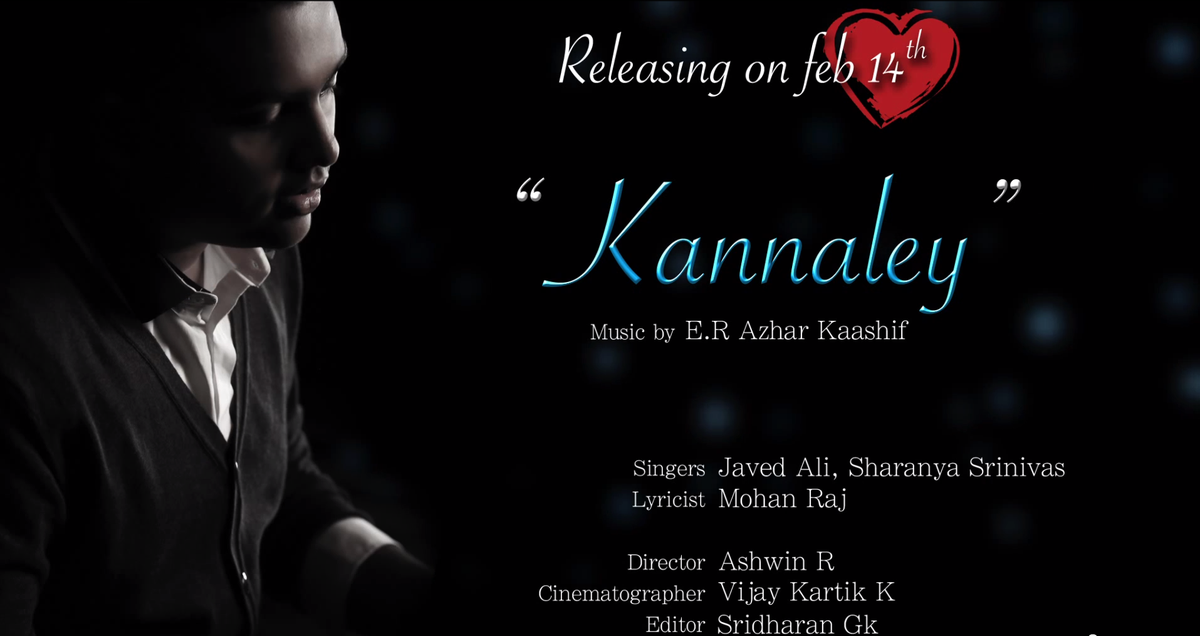 imkaashif's tweet photo. promo of my song #Kannaley Releasing on #Feb14...
Need all your Wishes
http://t.co/7otF1a5Mz8
@arrahman @gvprakash http://t.co/rirmJeV1pL