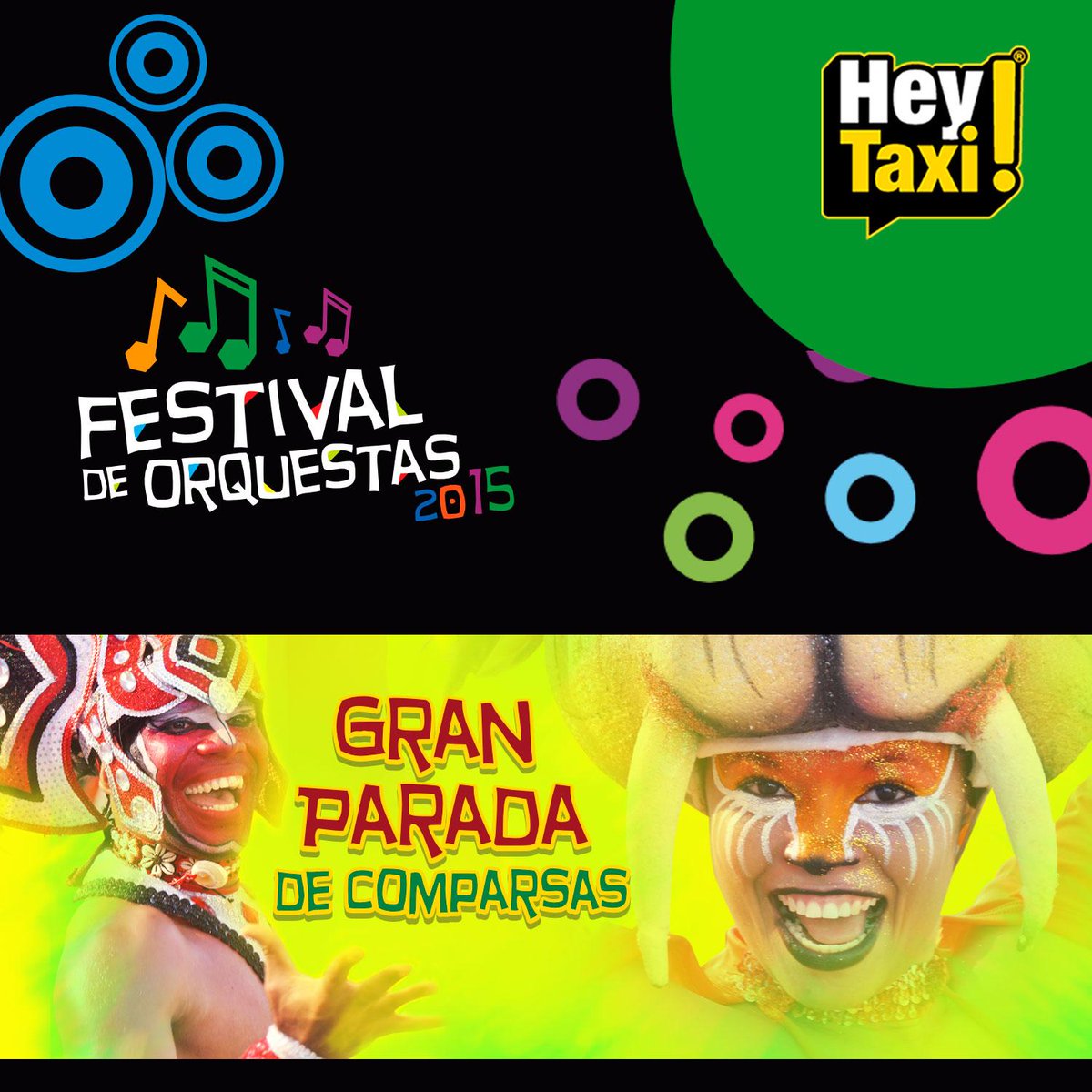HeyTaxiCol's tweet image. ¿Estás listo para los eventos de hoy lunes de Carnaval? disfruta de la mejor fiesta con HeyTaxi! #CarnavaleaSeguro