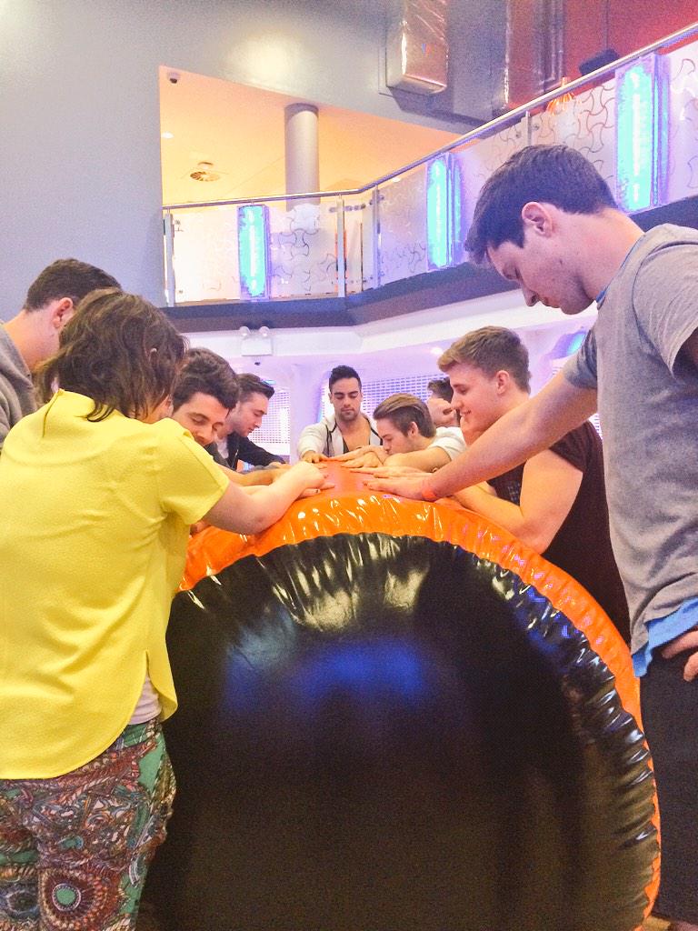 35 minutes in and the contestants are ever so happy with life #TouchIt