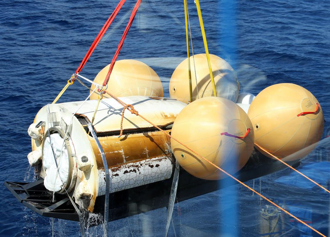 Close-up of @esa_ixv during recovery, slightly baked but she is looking well, first stop Cayenne, then back to Europe