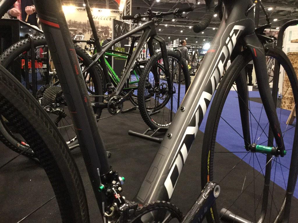 PoshbikesDotCom's tweet photo. Just finished setting up at @londonbikeshow. Here's a 'sneak peek' of some of what we have on show. TriUK stand LB250 http://t.co/8tHQTBpANC