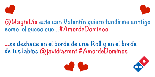 Tweets de amor incompletos para ganar 2 pizzas de Domino’s por San Valentín ¡Mandad el vuestro! #AmordeDominos