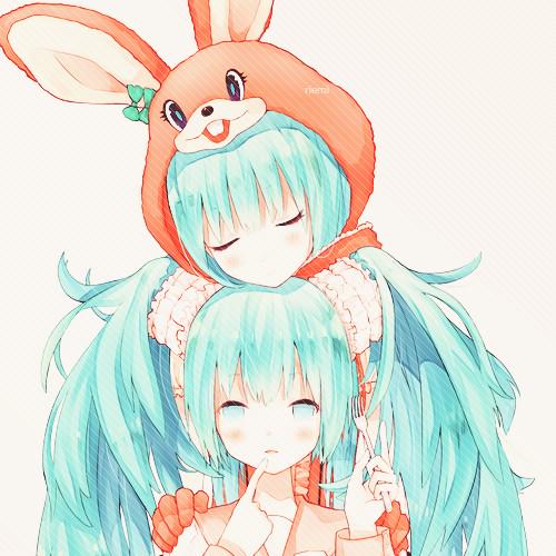 ItsHatsuneMiku_'s tweet photo. Kawaii~ ♥︎ Luka Chan Are My Bestie ~ ♥︎ #MikuChan01Bot http://t.co/q6wpzRhcrK