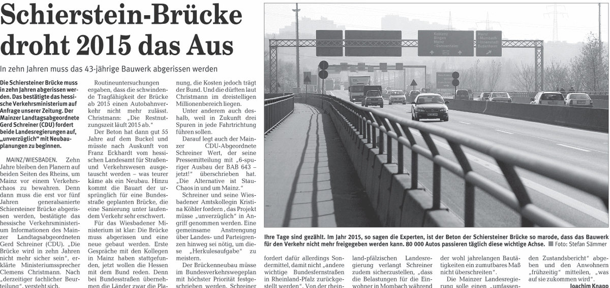 Vom November 2005... Wie prophetisch. #brückengau #schiersteinerbrücke ^law