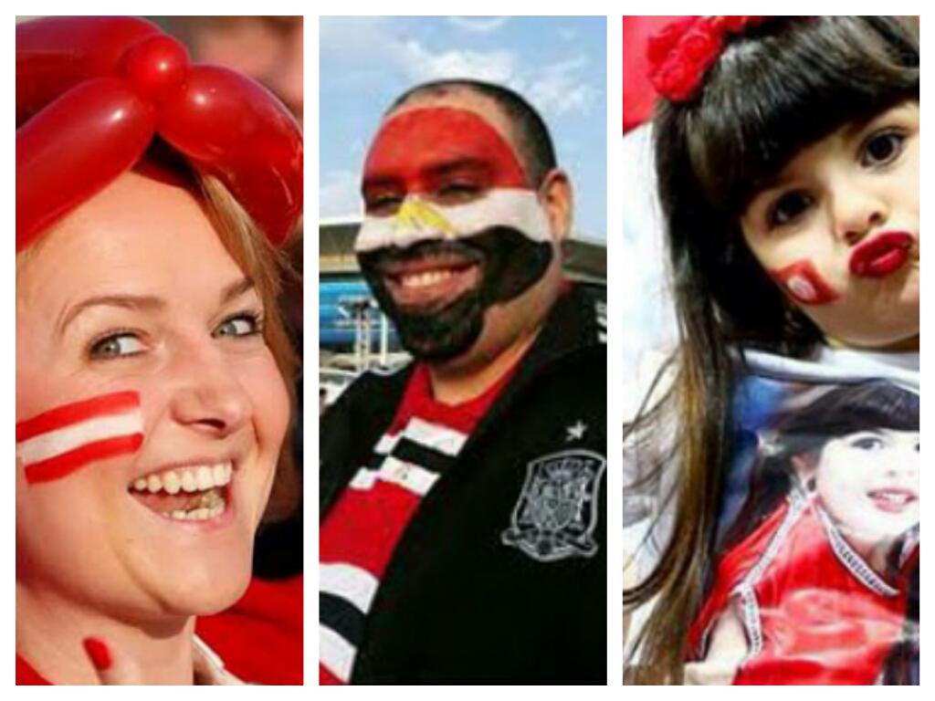From the best photos of Austria &amp; Egypt &amp; Tunisia fans

من أفضل الصور لمشجعي النمسا و مصر و تونس

#LiveitWinit